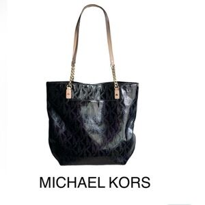 Michael Kors Black Logo tote and shoulder Bag